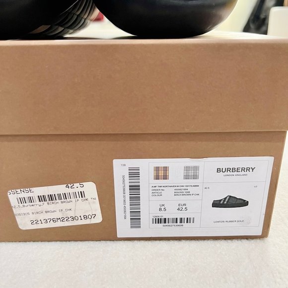 BURBERRY Brown & Beige Northaven Nova Check Slippers - Picture 10 of 13